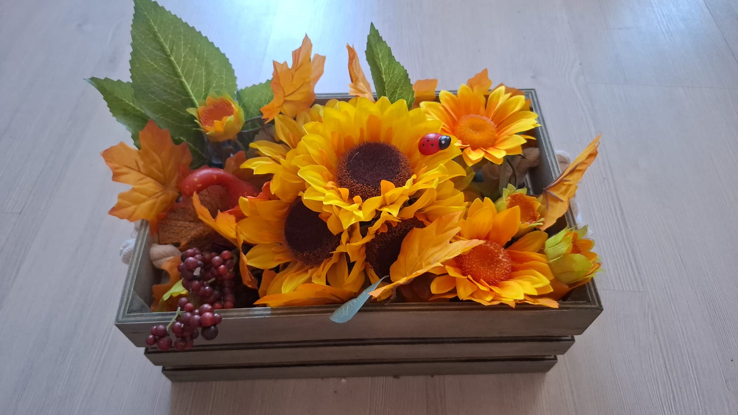 Coș flori artificiale cu lumină LED – Cadou unic și decorativ